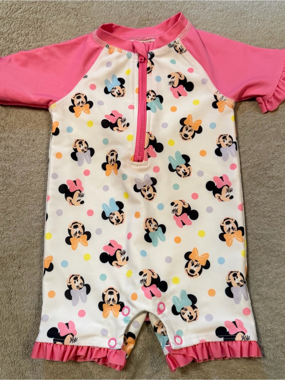 6/9M Girls Minnie Mouse One-Piece Swimsuit